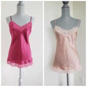 INTIMISSIMI Two pieces Silk Lace Tank Top Camisole Size Small